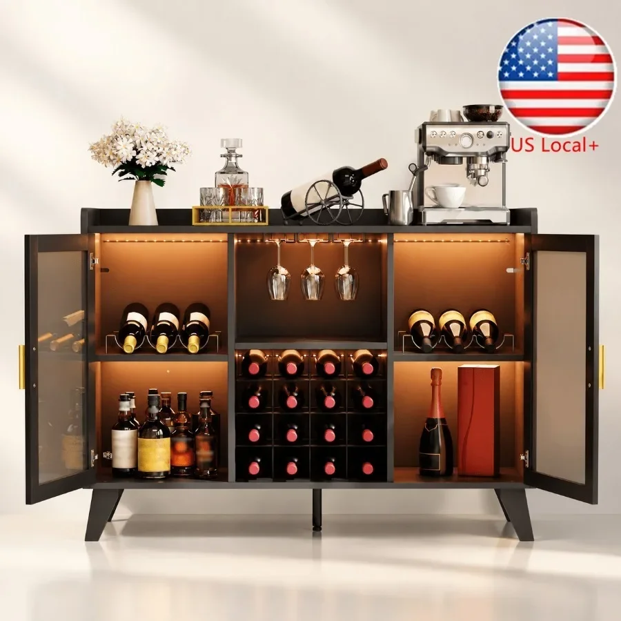 Wine & Beer Guayaquil - Bar Cabinet with LED Lights for