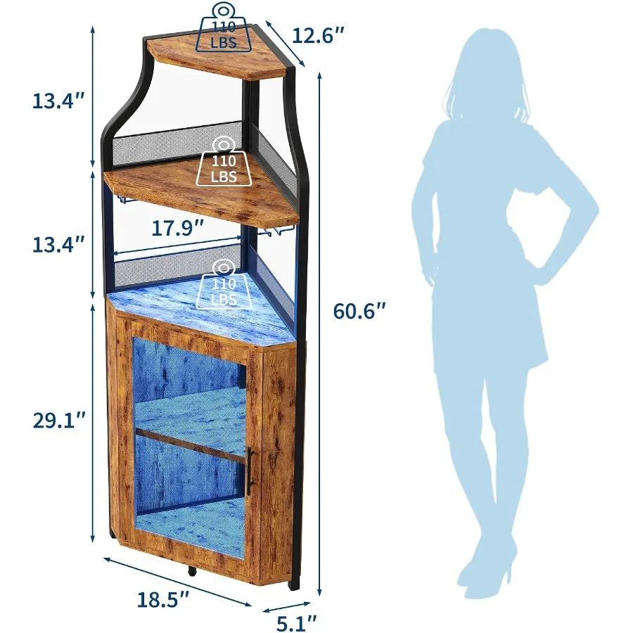 Corner Bar Cabinet for Home Us - Wine & Beer Guayaquil review and price